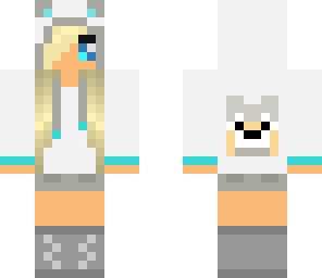 edited cute wolf girl skin