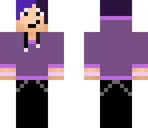 purple hoodie with blue streaks
