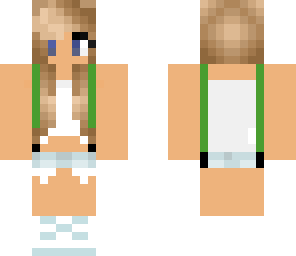 cute girl qwith green suspenders