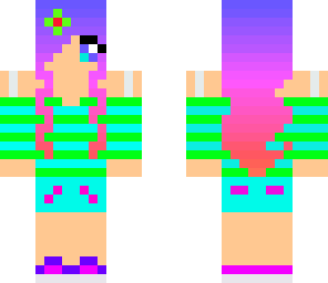 rainbow hair girl