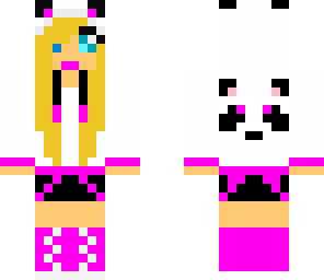 edited pink panda girl
