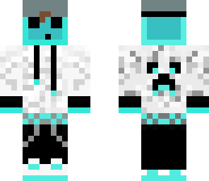 light blue slime with cap and headphones