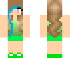 cute green girl