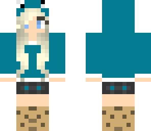 cyan cookie monster girl