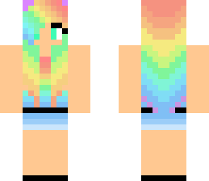 rainbow girl with dress