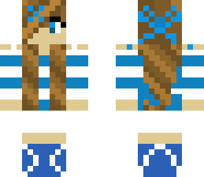 edit of stripe blue girl