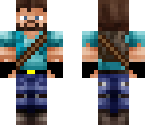 minecraft hunter without hood and has pupils