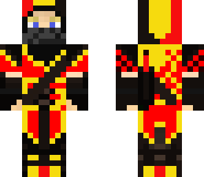 black yellow red ninja skin