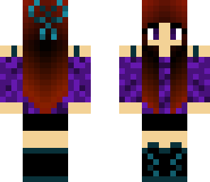 back bow girl-purple and green
