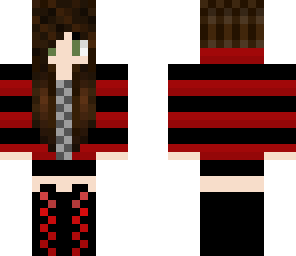 red and black  scene-emo girl