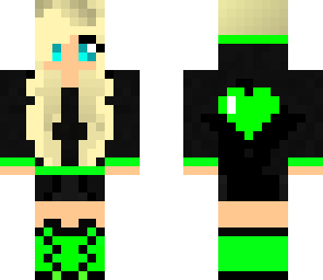 green heart girl 