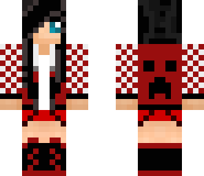 red casual creeper girl