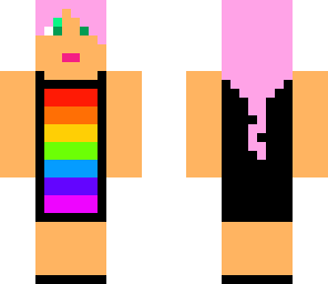 girl in a rainbow dress