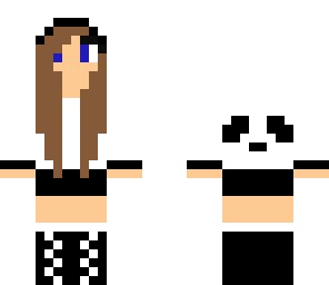 panda girl black and white