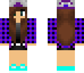 hot purple plaid girl