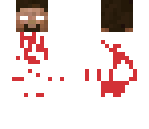 bloody herobrine head