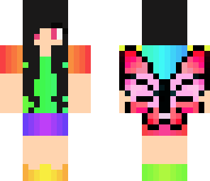 rainbow fairy with pink wings