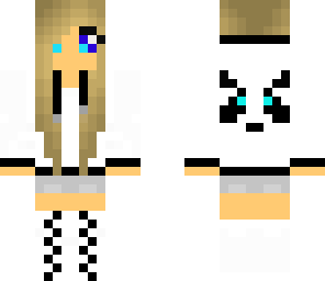 panda back girl