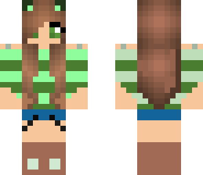green kitty girl