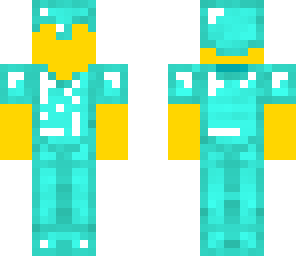 yellow guy in diamond armor