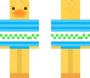 duck in a blue sweater