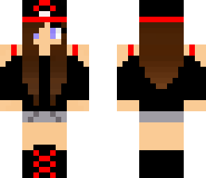 shaeded hair red and blue pokemon trainer