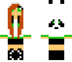 green panda girl