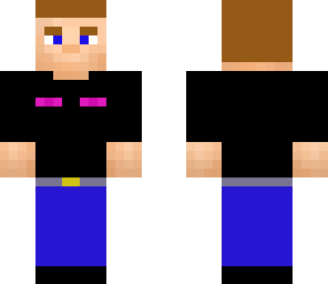 teen wearing an ender man t-shirt