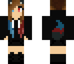 red and blue wolf girl