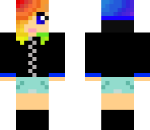 my mc skin in a hoodie