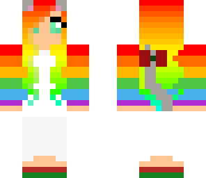 rainbow cat girl