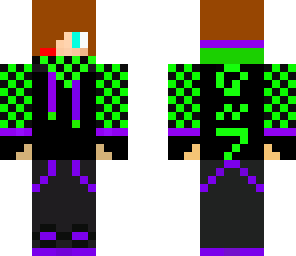 purple and lime green