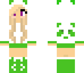 green panda girl
