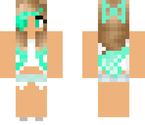 mint-blue cute girl 