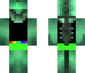 the minecraft chameleon girl skin