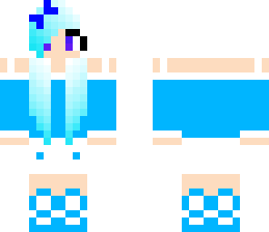 blue and white girl