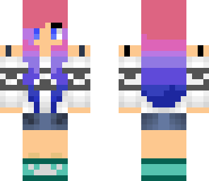 pink purple and blue girl