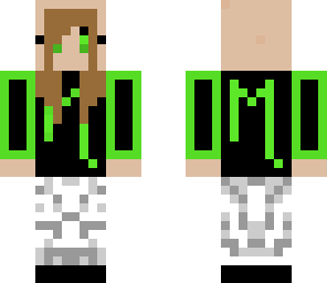 green and black girl skin