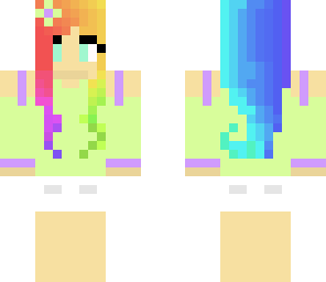 rainbow hair girl