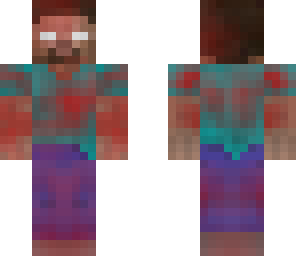 herobrine with blood or stuff