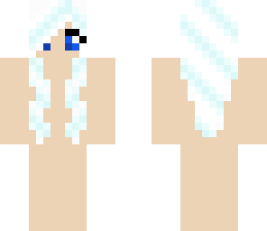 white and sky blue hair