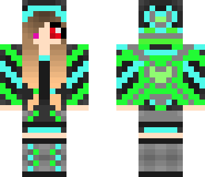 dj girl gone green and blue