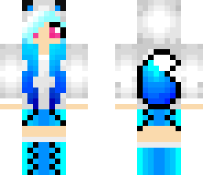 wolf girl edit to the hair and pink eyes fixed