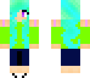 cool blue-haired girl