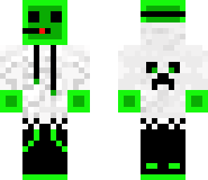 teen green slime with headset