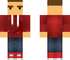 red jacked man
