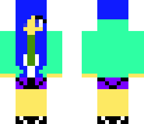 minty blue girl