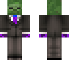 purple zombie in suit