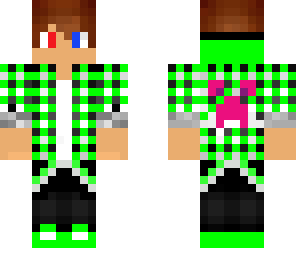 cool plaid boy with 3d color eyes