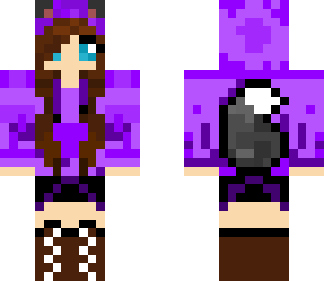 wolf girl purple